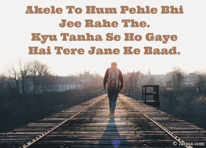 Tanhai Shayari “Kyu Tanha Se Ho Gaye”