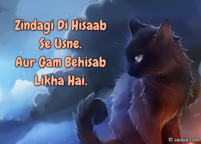 Tanziya Shayari “Zindagi Di Hisaab Se Usne”