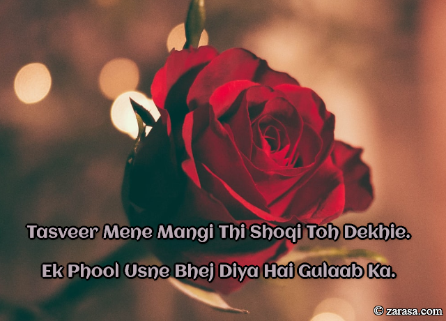 Phool SHAYARI “Ek Phool Usne Bhej Diya Hai Gulaab Ka”