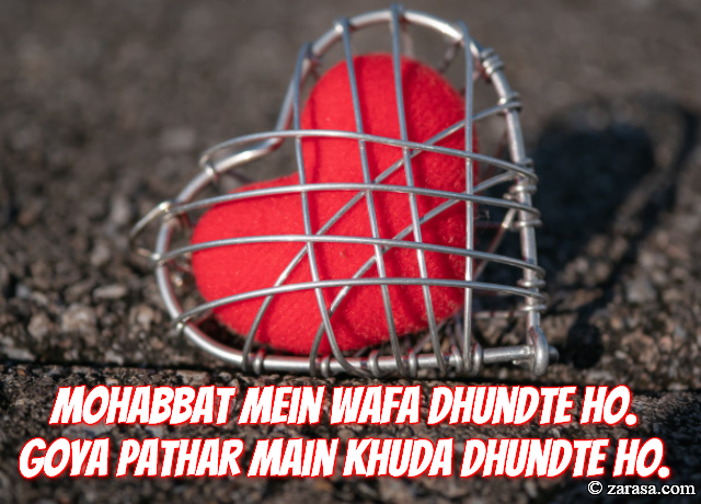 Patthar Shayari “Goya Pathar Main Khuda Dhundte Ho”