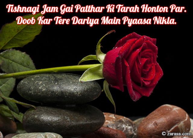 Patthar Shayari “Tishnagi Jam Gai Patthar Ki Tarah”