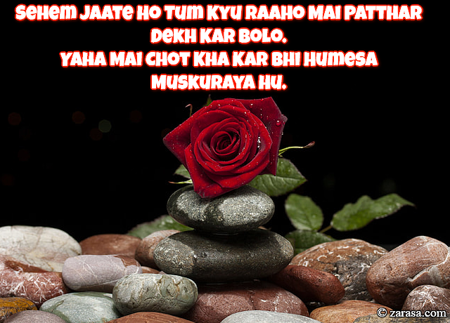 Patthar Shayari “Raaho Mai Patthar Dekh Kar”