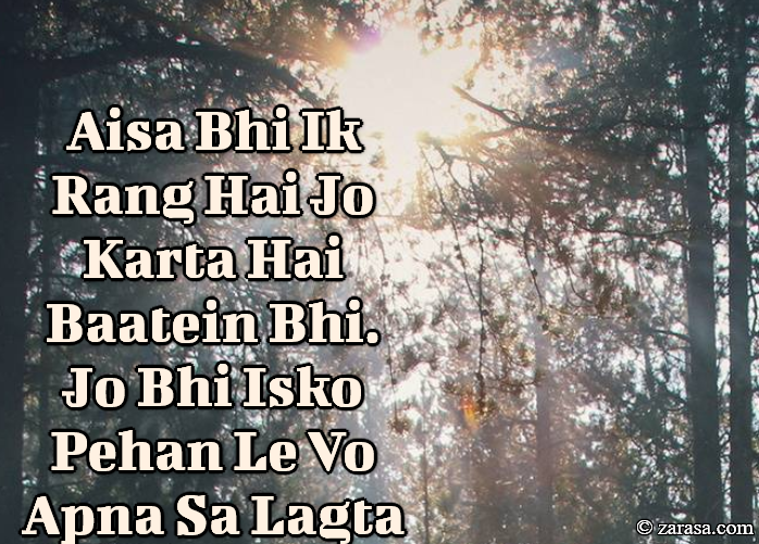 Tanhai Shayari “Aisa Bhi Ik Rang Hai”