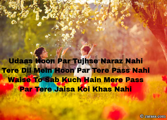 Shayari for Kamyabi (success)”Udaas Hoon Par Tujhse Naraz Nahi”