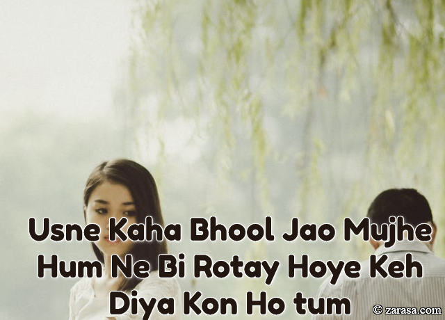 Shayari for JUdaai “Usne Kaha Bhool Jao Mujhe”